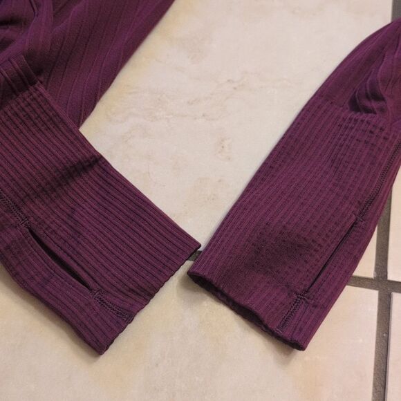 Lululemon Rest Less Pullover Ribbed Magenta Reddish Purple Size 4 - Picture 5 of 9
